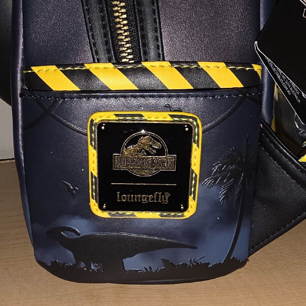 Loungefly Jurassic Park Blue and Black Backpack - Picture 6 of 10